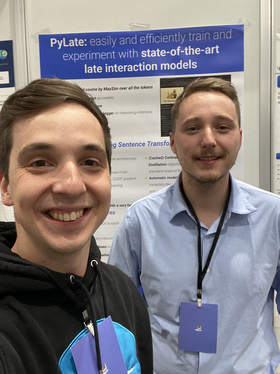 This is now, booth 190, come get your encoder and late interaction party subscription!

Edit: it’s at CIKM in Seoul in case you missed the context from my previous tweets 🥹