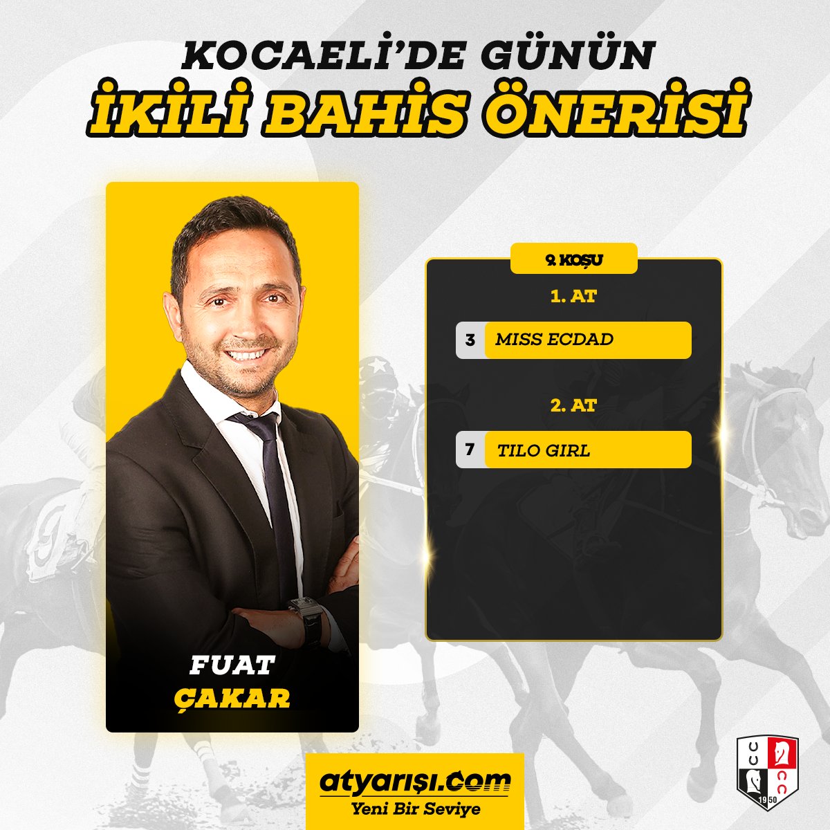 Kocaeli'de günün İKİLİ BAHİS ÖNERİSİ!             

Yazarımız Fuat Çakar (<a href="/FuatCakar796/">Fuat çakar</a>), Kocaeli programı için ikili bahis önerisini paylaştı.             

Hemen Oyna --&gt; atyrs.co/3vS7MFe