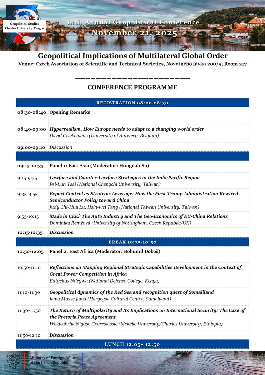 MA in Geopolitics - Charles University, Prague tweet media