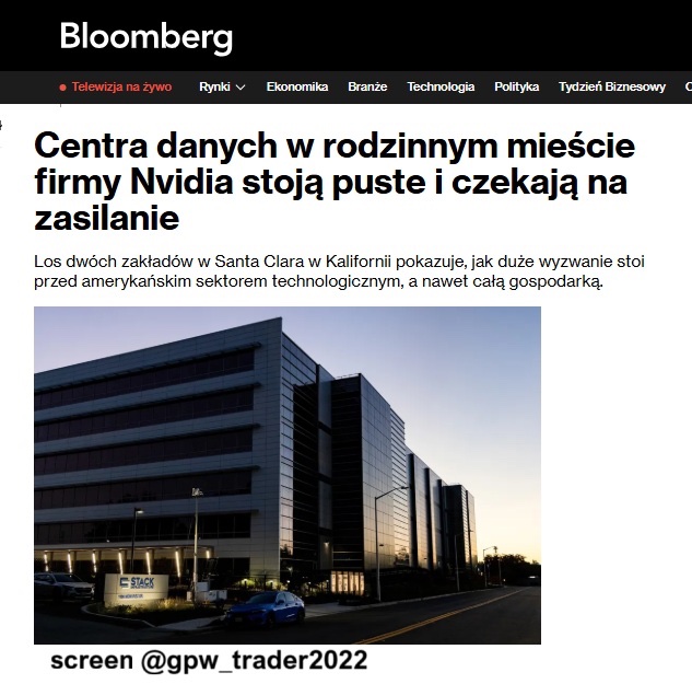Bloomberg: Zielona energia jest bezużyteczna dla centrów danych Ai. Kalifornia to najbardziej zielony i najbogatszy stan w USA 🇺🇸 który postawił na OZE i nie potrafi dostarczyć energii do ich baz danych. Chiny 🇨🇳 i Indie 🇮🇳budują prawie 1000 nowych elektrowni węglowych. W Indiach