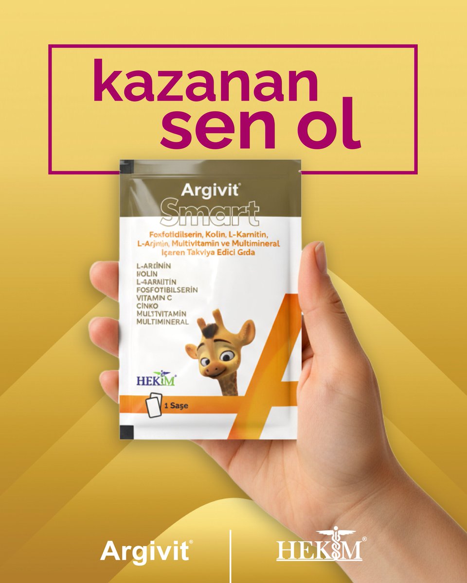 hekimilaccomtr's tweet image. Yeni Argivit Smart Saşe formu ile hep yanınızda! Artık pratik saşe formu sayesinde Argivit Smart, günün her anında yanınızda.
Argivit Smart; Fosfatidilserin, L-Karnitin, L-Arjinin, Demir ve Kolin İçeren Takviye Edici Gıda
#ArgivitSmart #SaşeFormu #Argivitleöğreniyorum #Smart