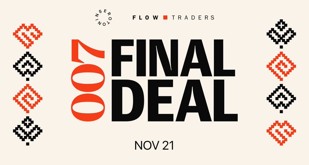 FlowTraders's tweet image. Are you ready for the Final Deal: 007 Crypto Poker, Edición Buenos Aires - hosted by Serotonin and Flow Traders

Reserve your spot at the poker tables (limited seating) for a chance to win the grand prize, or RSVP to come sip shaken not stirred cocktails 🍸

See you there and…