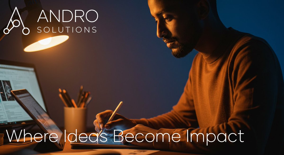 Andro_Solutions's tweet image. Every great idea deserves to make an impact. Andro Solutions transforms your vision into digital products that drive real results. Comment below — what idea are you working on today?

#AndroSolutions #IdeasToImpact #DigitalInnovation #TechDesign #CreativeTech #DigitalGrowth
