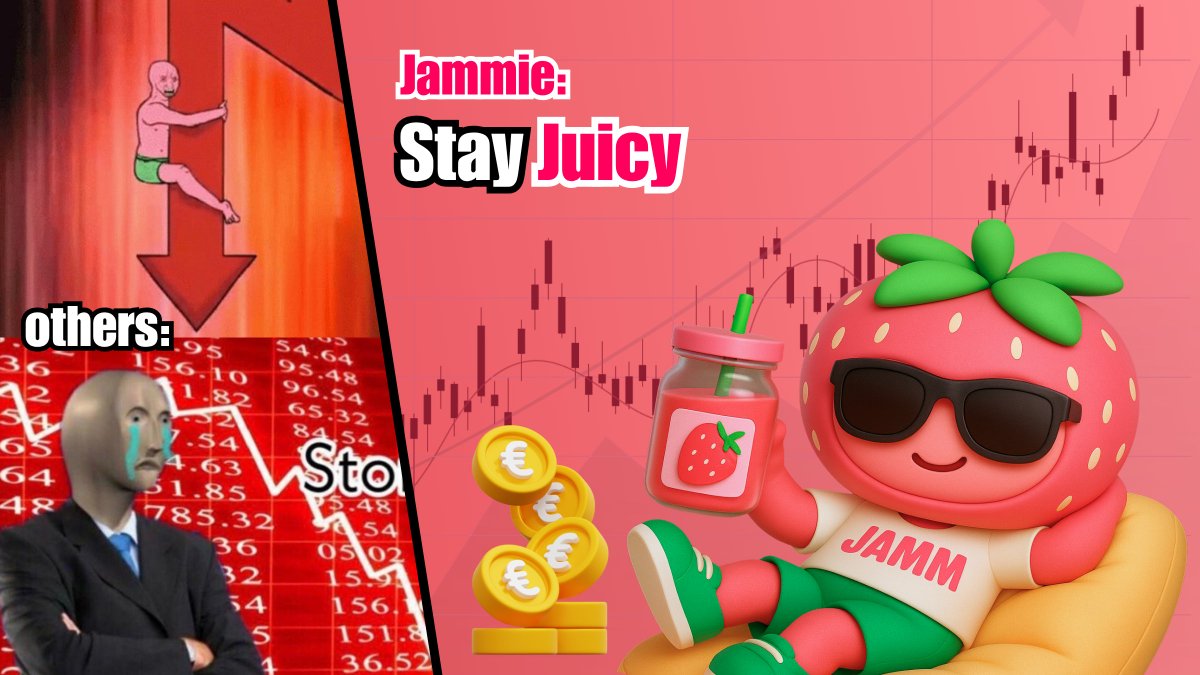JammFun's tweet image. Me watching my LP rewards grow while everyone panics on CT 🫣🍓

#CryptoMeme #DeFiHumor #Jamm
