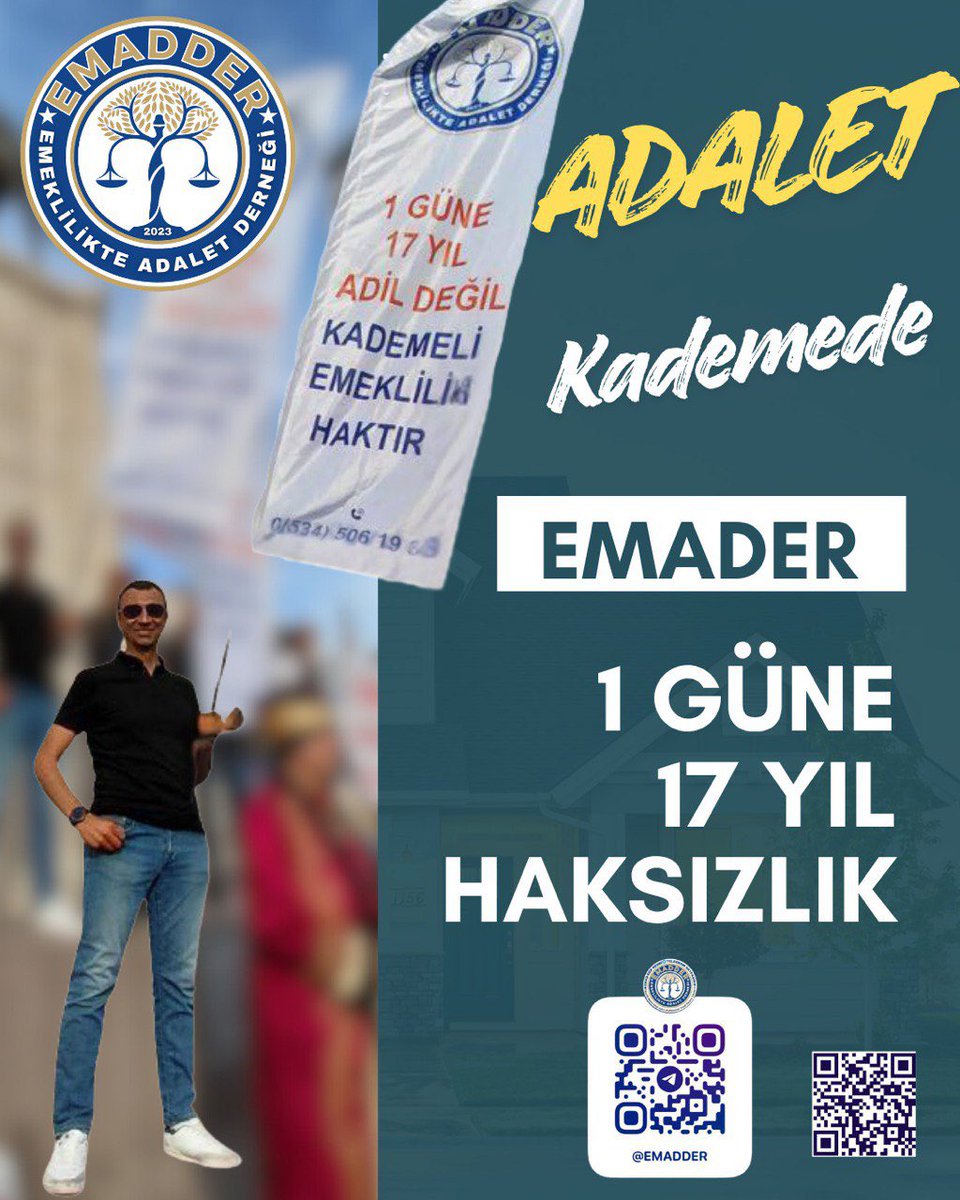 <a href="/Gozde_celik9/">Kademeli Emeklilik</a> Gasp edilen hakların üzeri sessizlikle örtülemez!
Adalet gecikmez, ertelenmez, susturulmaz! ⚖️
Kademeli emeklilik derhâl yasalaşmalıdır!
<a href="/EmadDernegi/">EMEKLİLİKTE ADALET DERNEĞİ ⚖️</a>
#KademesizBütçeOlmaz