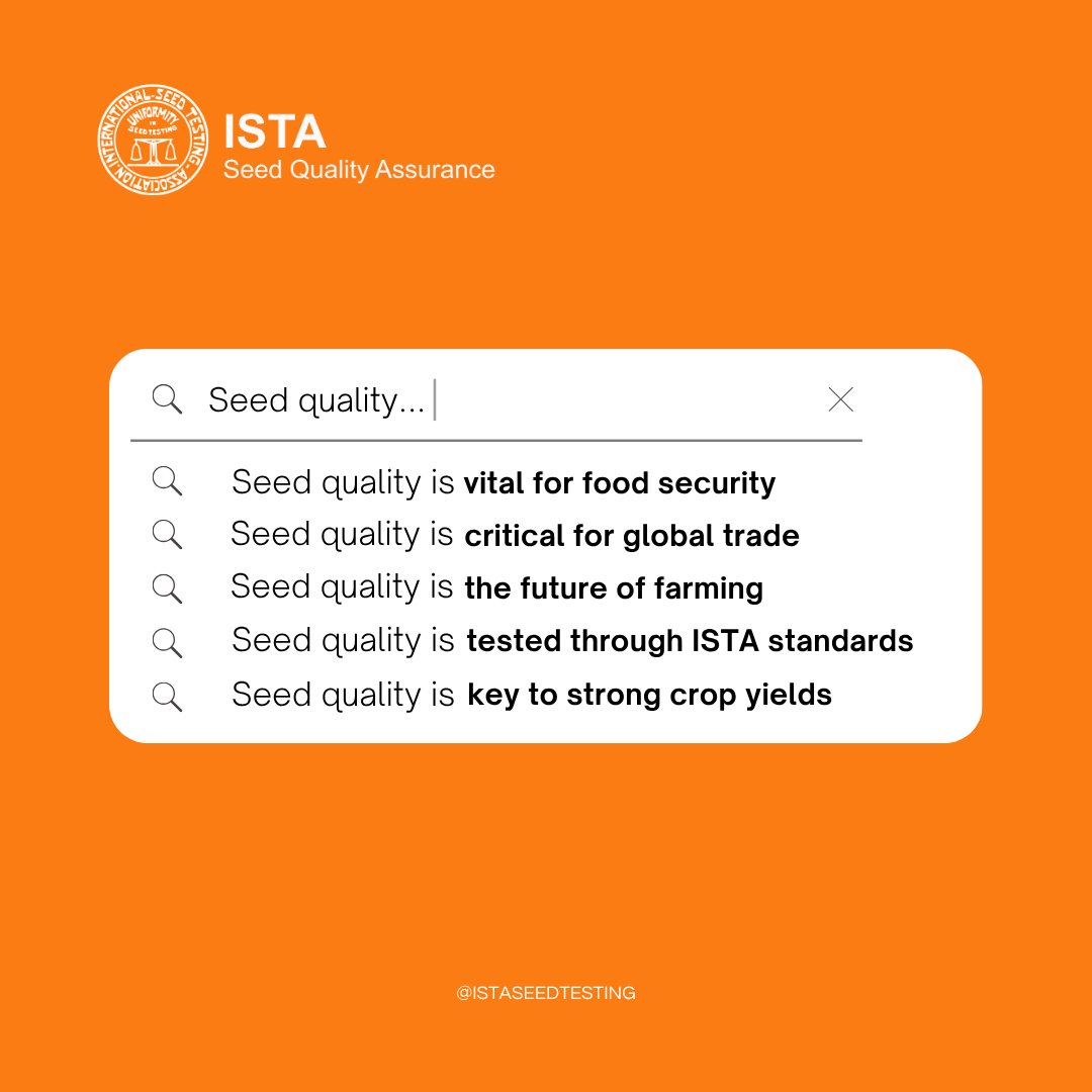 🌱 As global leaders gather at #COP30, seed quality and biodiversity remain essential foundations for resilient food systems. At <a href="/ISTAseedtesting/">ISTA - International Seed Testing Association</a>, we support science-based seed testing to strengthen sustainable agriculture worldwide. #seedscience #seedquality #seedtesting