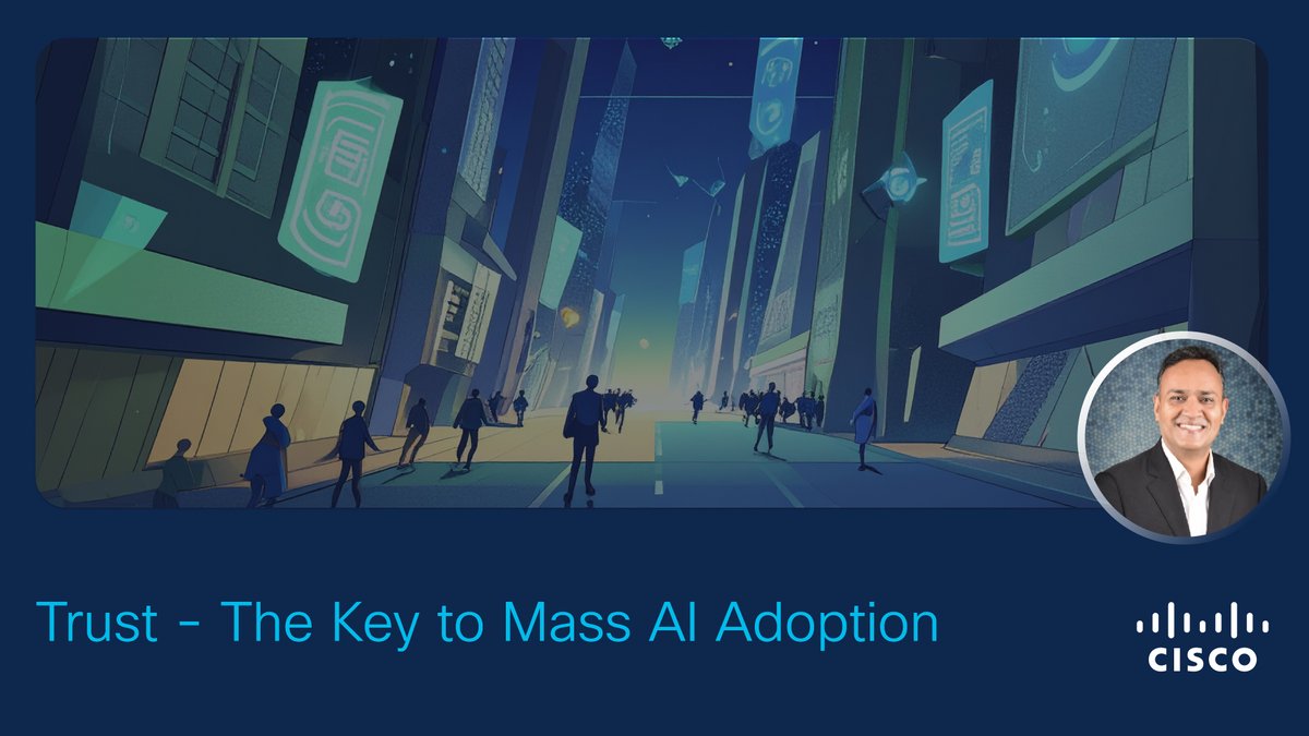 TasosPap_'s tweet image. A great read and a powerful reminder that AI adoption is a trust challenge. As Samir explains, safety, security, and privacy are the real enablers of AI at scale. 

cs.co/60147pza6

#Cisco #AI #TrustInAI #AIAdoption #DigitalTransformation #DigitalResilience