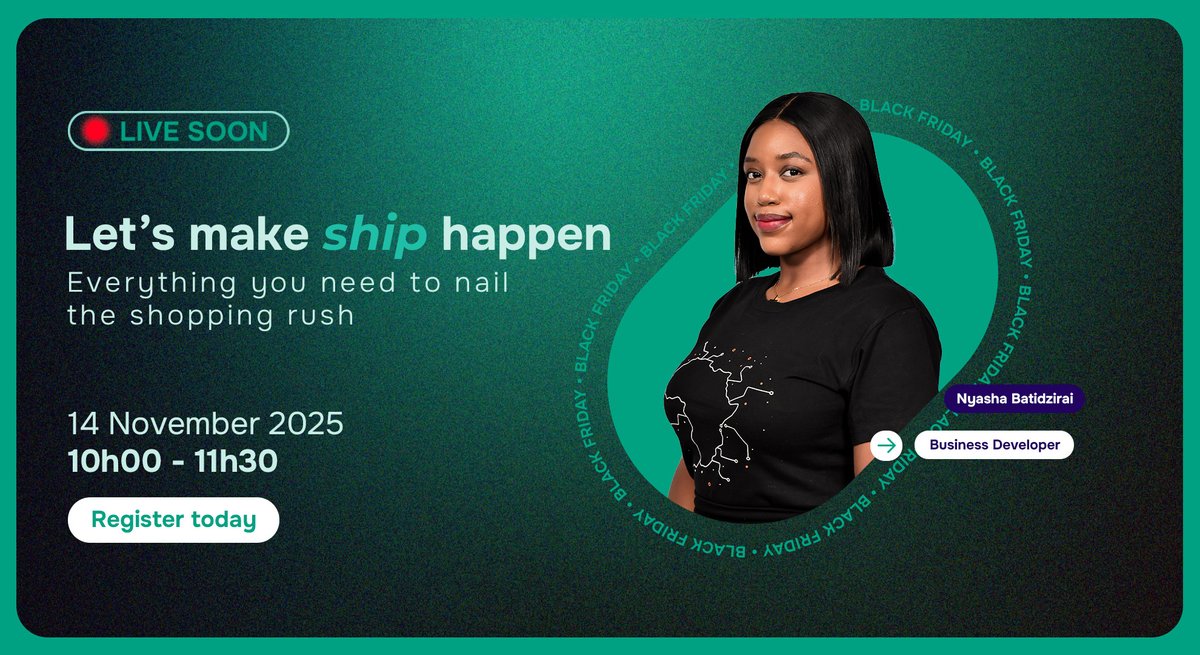 Join our webinar on 14 November &amp; get tips to shopaygo Black Friday with #BobGo🛍️.  Register here docs.google.com/forms/d/1g8FS9….