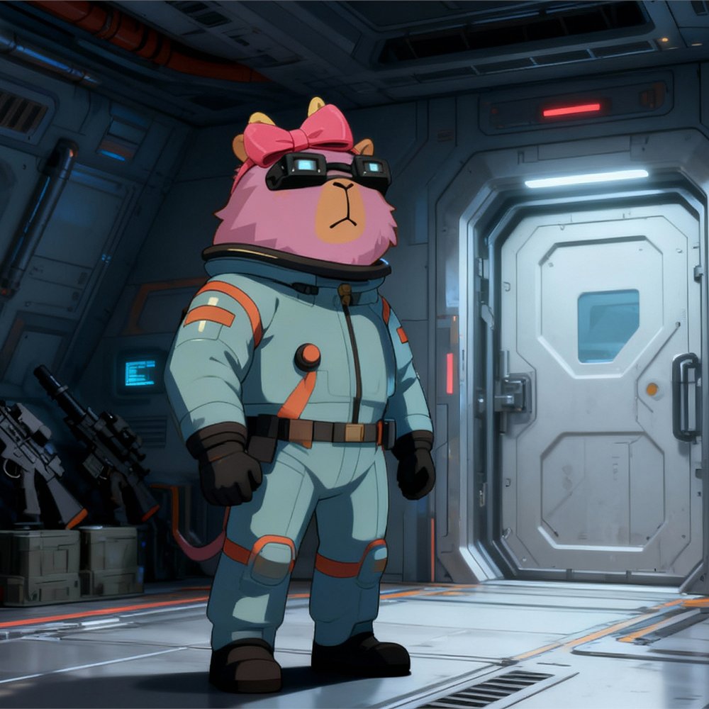 Capygoio's tweet image. 🔧 Mission critical! This bear is suited up and ready for action in the final frontier. 

💪 Are you? 👉 capygo.io