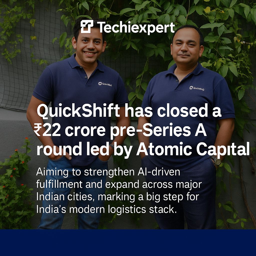 techiexpert's tweet image. QuickShift just raised ₹22 crore to supercharge AI-led fulfillment across India.
More speed. More scale. More reach.
The D2C logistics race just got interesting. 👀🚀

#StartupFunding #D2C #LogisticsTech #EcommerceIndia #Techiexpert