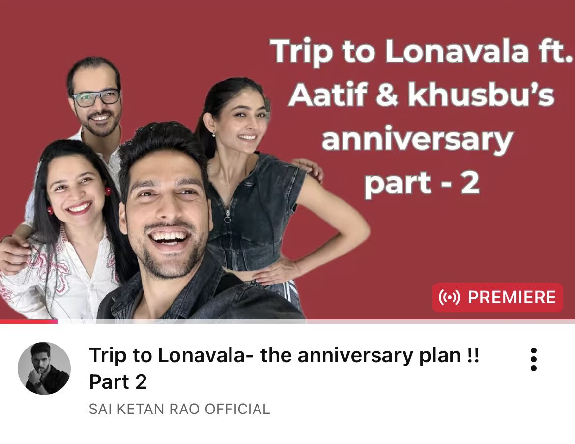 Cristin4259's tweet photo. Part 2 of Lonavala trip is out guys go and watch it... 

https://t.co/1NxD9rJ48X

#SaiKetanRao  
 #ShivangiKhedkar
#SaiShi https://t.co/OugSAODYel