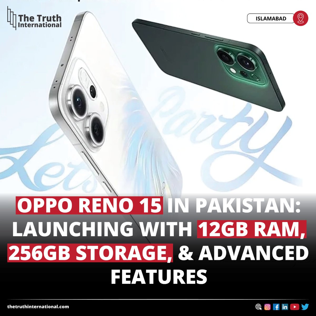 ttimagazine's tweet image. Oppo Reno 15 in Pakistan: Launching With 12GB RAM, 256GB Storage, and Advanced Features

READ MORE:
thetruthinternational.com/oppo-reno-15-i…

#OppoReno15 #Pakistan #Launching #12GBRAM #256GBStorage #Advanced #Features #ISLAMABAD #TTI