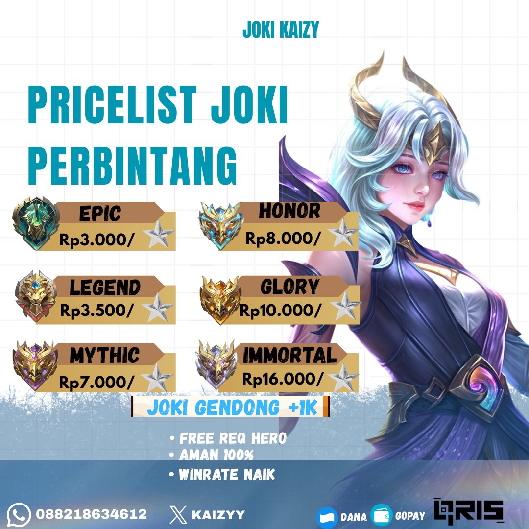 kaizyy's tweet photo. guyss ralatt, buat pricelist end season ini yaa #zonauang #jokiml https://t.co/xmSkdLk6wN