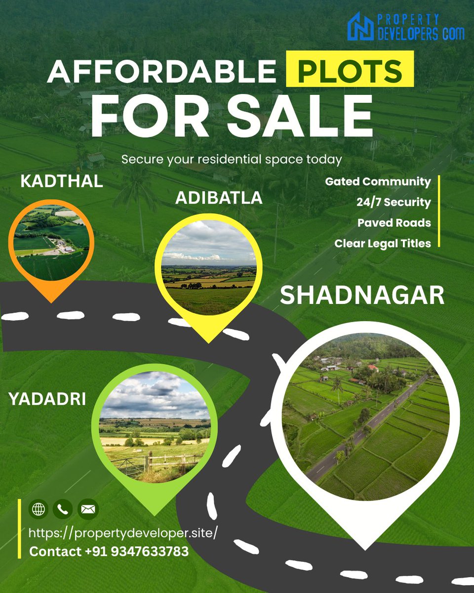 propertyde23498's tweet image. 🏡 HMDA &amp;amp; DTCP Approved Open Plots in Shadnagar!
🌿 0% Brokerage | Clear Title | Farm Lands Near Hyderabad 🌾
💰 Smart Investment for Your Future
📞 Call: +91 9347633783
🌐 Visit: propertydeveloper.site
#OpenPlotsInShadnagar #HMDAPlots #DTCPPlots #0Brokerage #FarmLand
