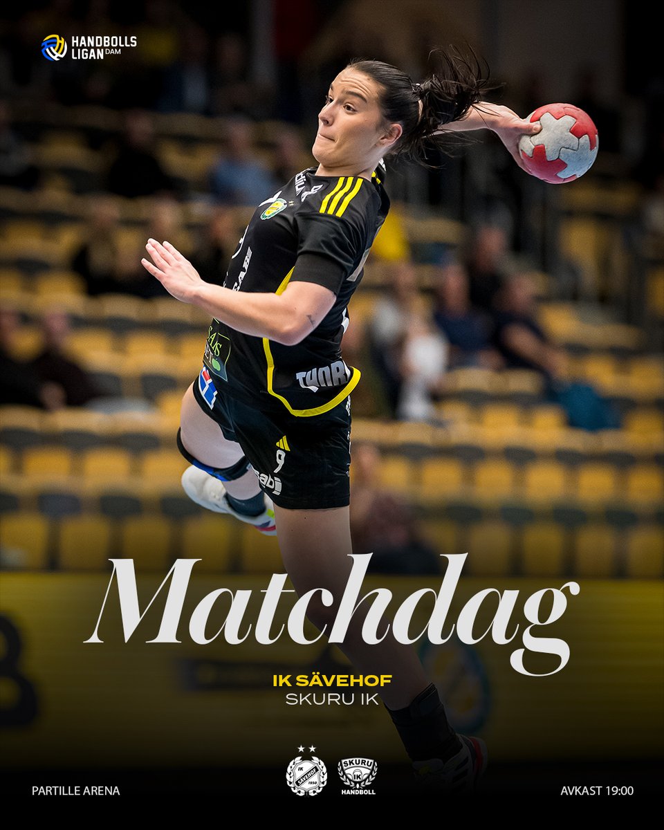 🔜 | Nya poäng på spel i Handbollsligan när vi tar emot Skuru på hemmaplan ikväll.

🆚 Skuru IK Handboll
🏟 Partille Arena
🏆 Handbollsligan
🕖 19:00
🎟 savehof.se
📺 Handbollsligan Live

#sävehof #gulsvartmagi #handbollsligan