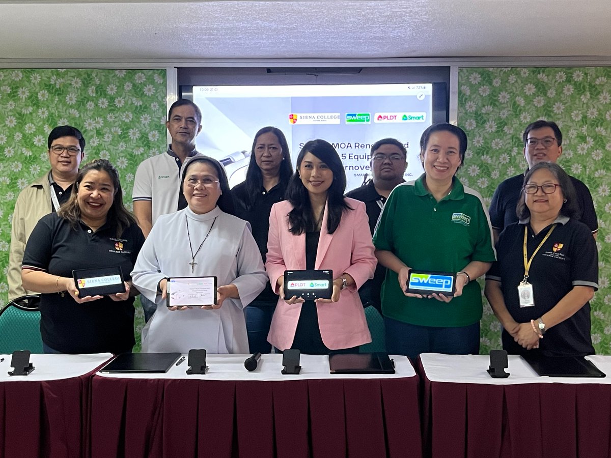SmartNewsroom's tweet image. Siena College of Taytay in Rizal gears for a future boosted by artificial intelligence as it renews its affiliation with the Smart Wireless Engineering Education Program (SWEEP). Read more: bit.ly/4nJQwqz

#LearnSmart