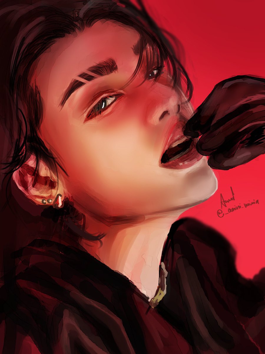 _amini_minia_'s tweet image. Tempting🥟♥️
#straykidsfanart #Hyunjin