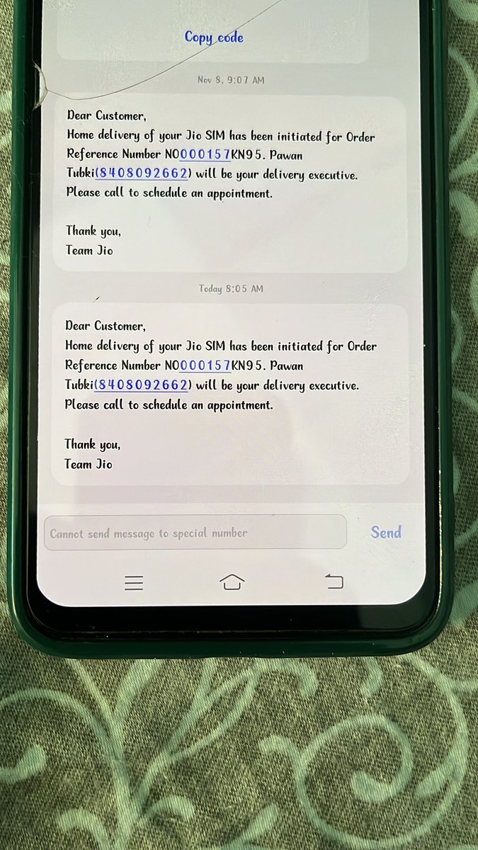 HotaManindra's tweet photo. Recently i tried to portable my sim to jio through my jio app by using self kyc method, reference no is NO000157KN95, its been more then 4 days i didn’t get my sim delivered. I even raised a service request (SR00002S2X4D)about this, still no update. @JioCare @reliancejio https://t.co/xexfgNGwQV