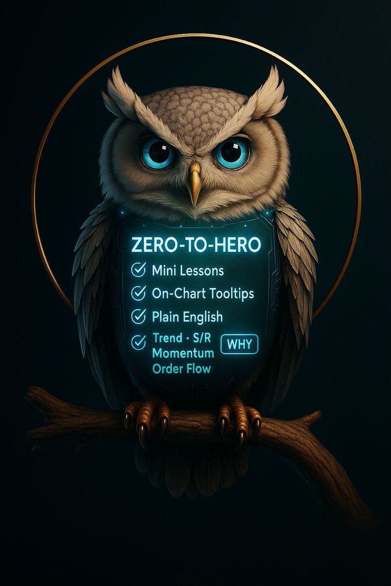 MytradingproAi's tweet image. Learn as you click.
Zero-to-Hero mini lessons and on-chart tooltips explain trend, S/R, momentum, and order flow—turning every setup into a short lesson.
#LearnToTrade #FinTech