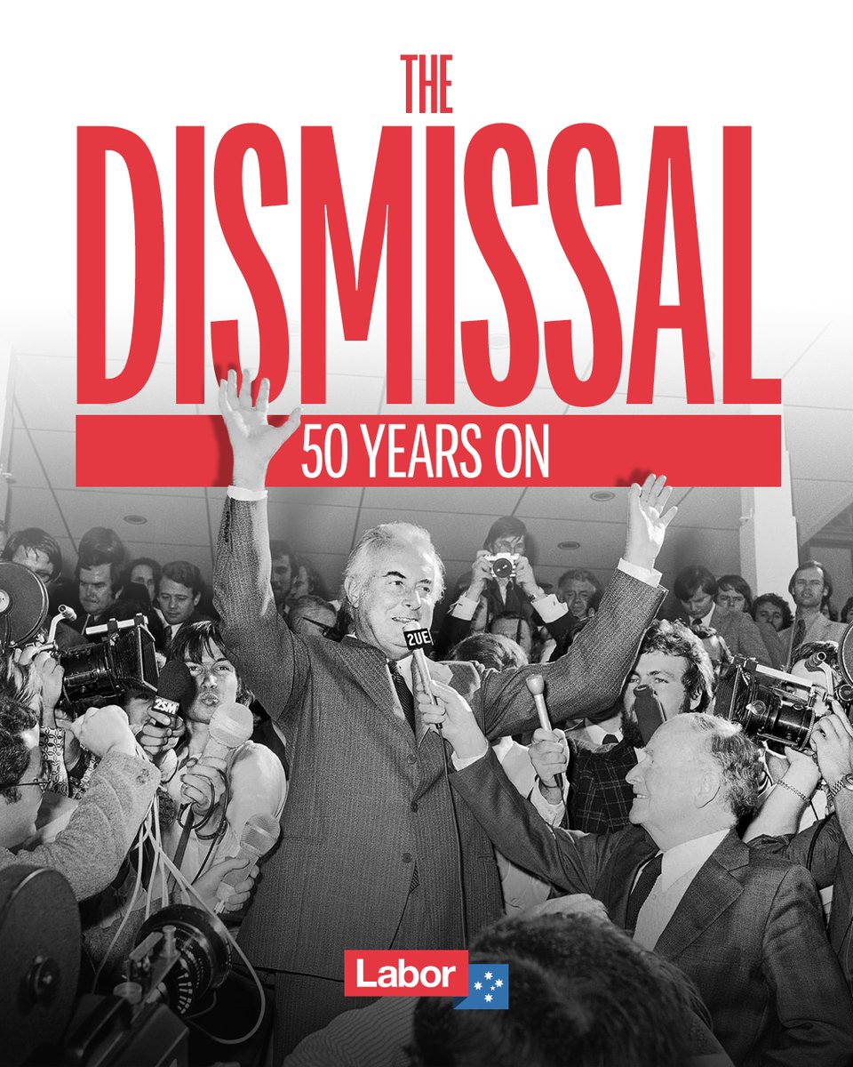 Today marks 50 years since the Dismissal. 

The Whitlam Government will always be remembered for its hugely significant policy legacy - and for creating a more modern, more confident and more equal Australia.