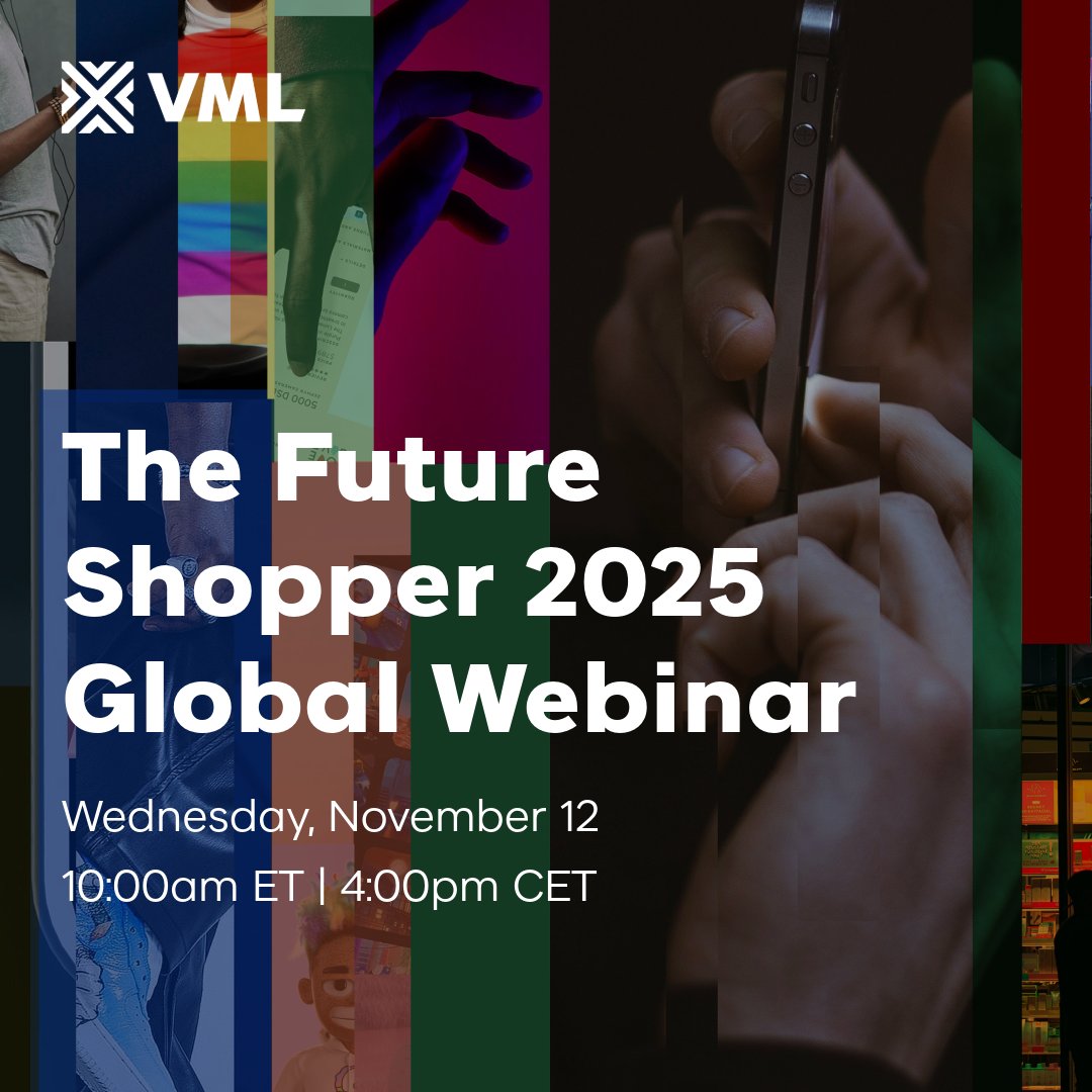 vml_global's tweet image. Tomorrow: Explore the future of shopping with VML’s Future Shopper Report 2025.

📅 Nov 12 | 🕙 10:00am ET / 4:00pm CET

25,000+ shoppers. 16 countries. Game-changing insights.

Register for the global webinar: bit.ly/4nErzN8
#VMLEnterpriseSolutions #FutureShopper2025