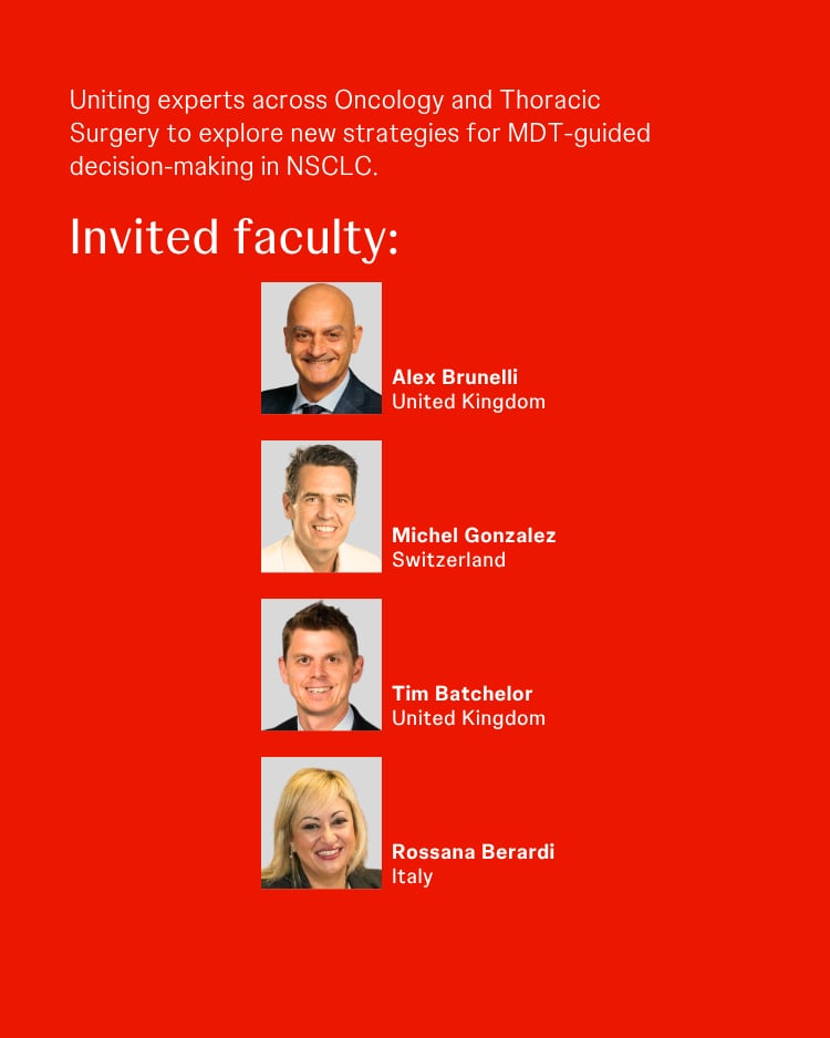 JNJMedTech's tweet image. 🩺How do we elevate lung cancer care through collaboration?

Join a panel of leading experts as they discuss the Lung Unit Model, perioperative immunotherapy trends, and real-world MDT case discussions - providing practical insights for today’s thoracic and oncology…