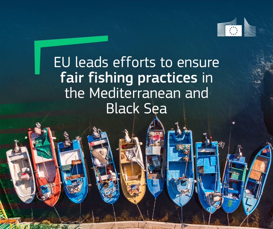 EU_MARE's tweet photo. EU 🇪🇺 is working hard with partners to harmonise fishing rules in the Med &amp; Black Seas

At #GFCM in Málaga 🇪🇸 we introduced:
💠A system to track fisheries measures across countries
💠The obligation to display ID numbers for big vessels in open waters

⬇️
https://t.co/grqiiTEuZf https://t.co/FGKa7Tt1cB