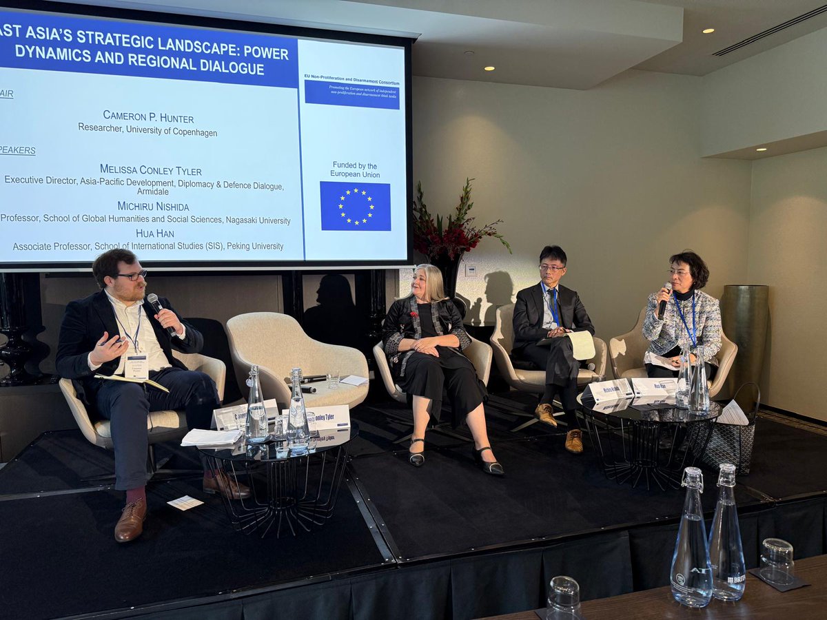 IAIonline's tweet image. Second day of @EU_NonProlif conference!

Happening now: first round of breakout sessions on power dynamics and #regionaldialogue in the #EastAsia’s strategic landscape, #strategiccompetition in the outer #spacesecurity &amp;amp; #conflictmanagement and regional #diplomacy in the…
