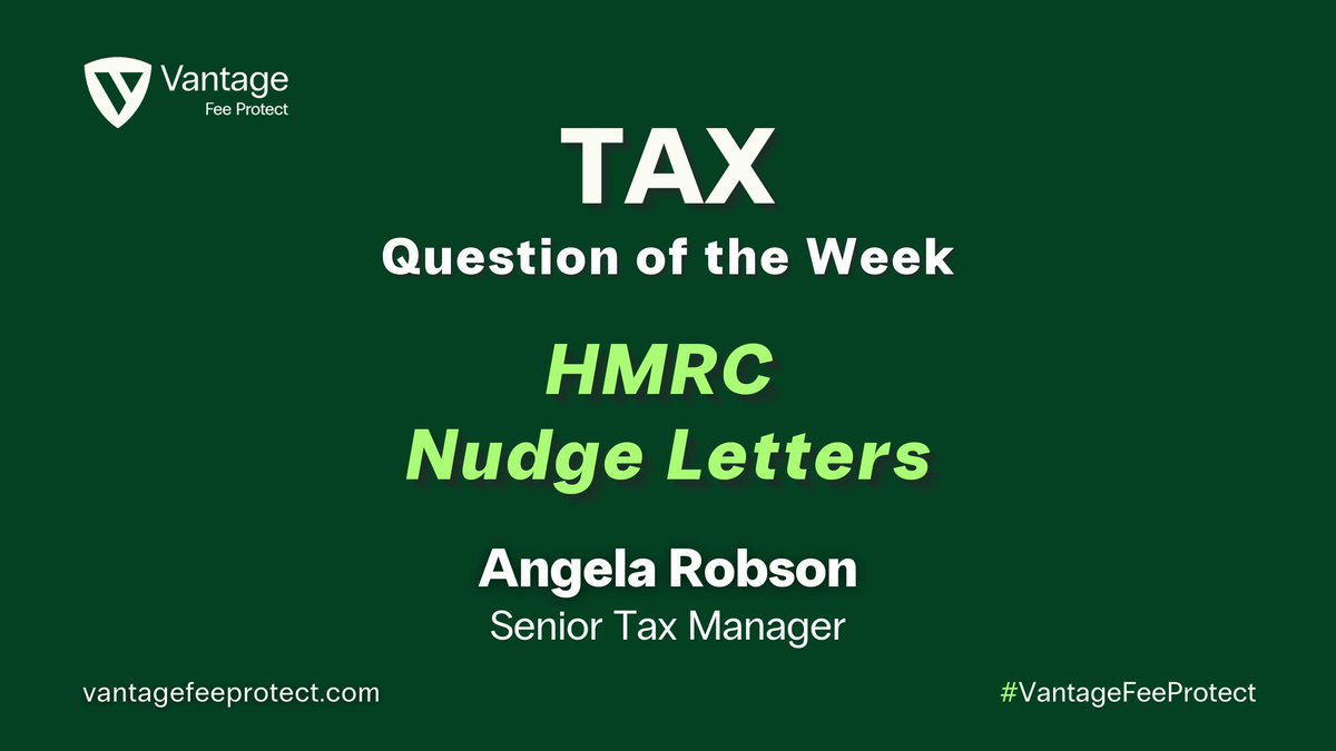 Has your client received an HMRC “nudge” letter? It’s not a formal investigation — but it could lead to one if ignored.

Act early, review, and disclose.

Full article 👇
ow.ly/HTBg50XmZ8k

#VantageFeeProtect #HMRC #CorporationTax
