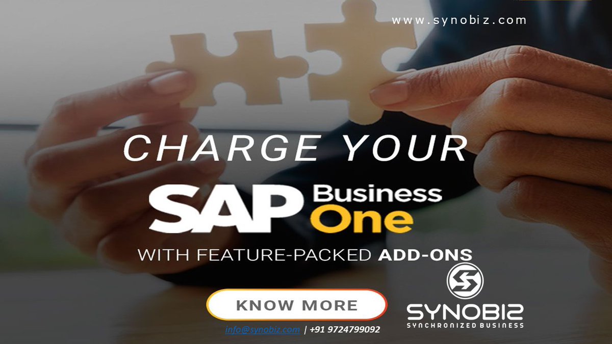 ✨ Power up your ERP with premium add-ons from Synobiz!
From Field Sales to HRMS, Quality Control, and e-Commerce — we’ve got every business covered. 💼
#ERP #Addons #DigitalTransformation #SAPBusinessOne #D365BusinessCentral #Synobiz #TechBiz
📩 info@synobiz.com |📞 09724799092