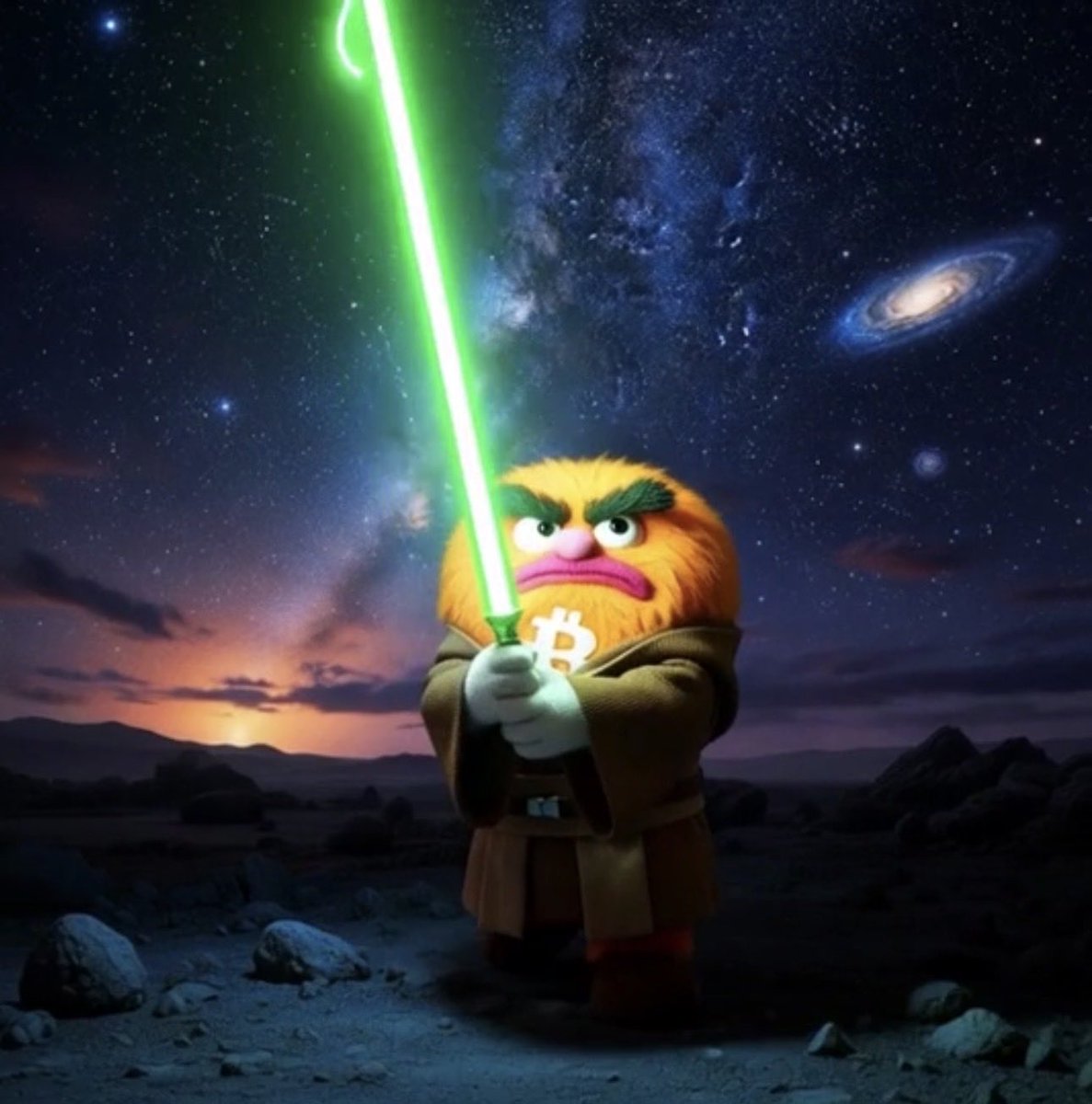 troll_MemeKing's tweet photo. @carlmoon From the far side of the blockchain… May the Force be with $BITTY 🌟 #CryptoForce stay 💪 https://t.co/Xx5zv6jLw6
