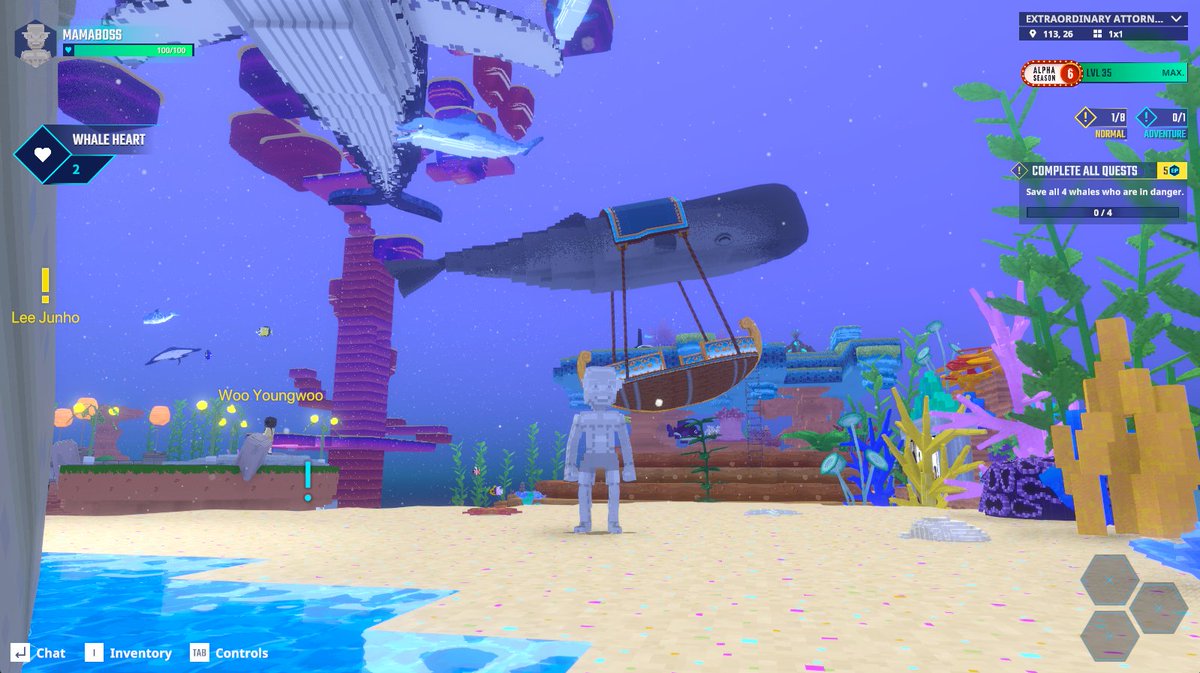 MamaBossBaby's tweet photo. Found the Sperm Whale Airship in @TheSandboxGame  https://t.co/WEdlurBJz0 https://t.co/KPPGamyfd5