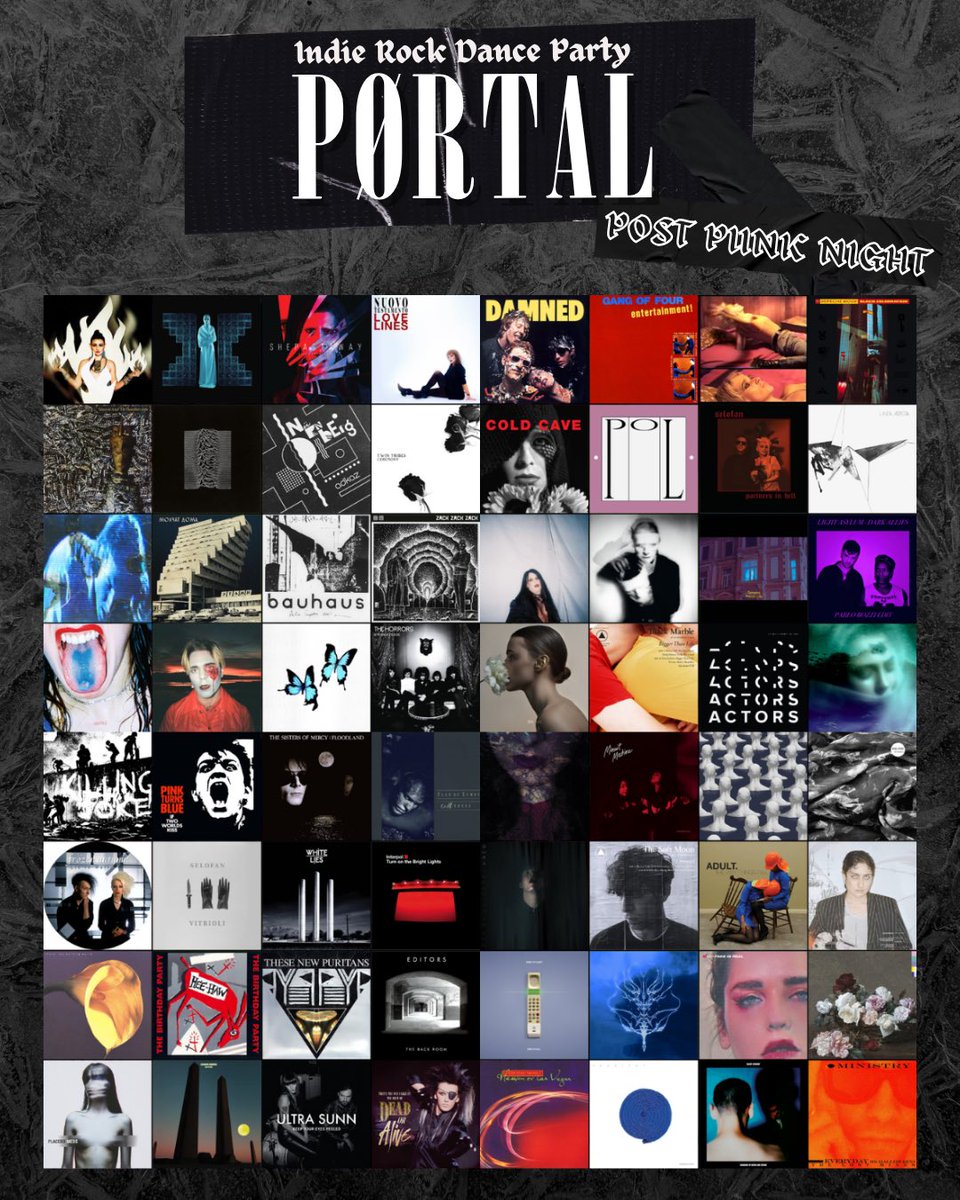 ◤◢◤𝐓𝐇𝐈𝐒 𝐖𝐄𝐄𝐊𝐄𝐍𝐃◢◤◢

PØRTAL - 𝔓𝔬𝔰𝔱 𝔓𝔲𝔫𝔨 𝔑𝔦𝔤𝔥𝔱🦇
Alex Baker (Post-Punk.com) に加え、
日本のポストパンク／ポジティブパンクシーンの先駆者ZIN (MADAME EDWARDA / CLUB WALPURGIS  )、A Store Robot ディレクター MYZK がゲストDJで初出演。