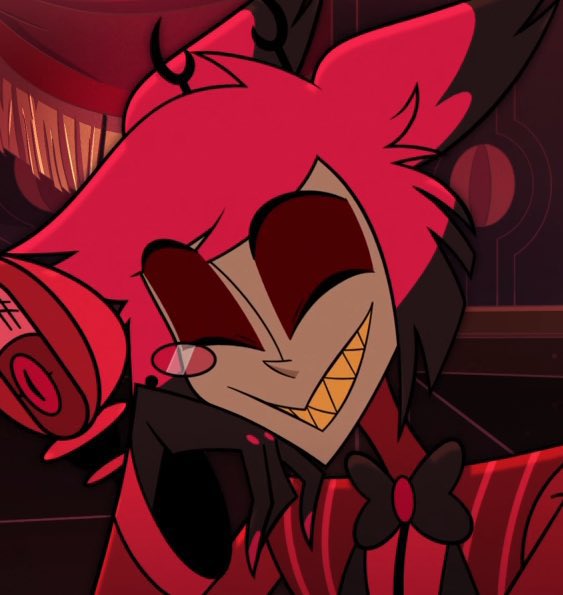 Alastor looked so soft in this.. He truly is a kitten when drunk