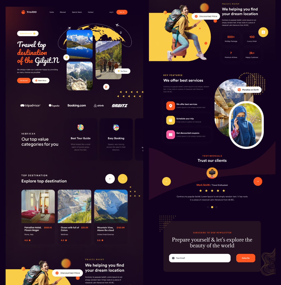 RebazTurab72584's tweet image. Just wrapped up a clean and modern design for a travel agency — focused on smooth visuals and a wanderlust feel 🌍✈️
#UIDesign  #WebDesignHistory  #FramerChallenge  #Travel