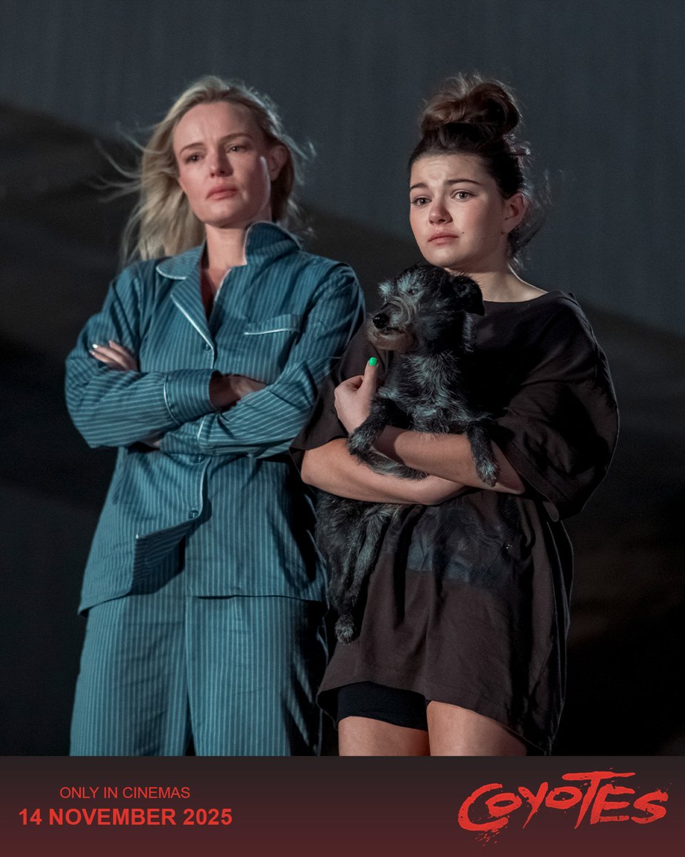 FilmfinityZA's tweet photo. Liv (Kate Bosworth) and Chloe (Mila Harris) are a mother-daughter duo fighting for survival against savage coyotes in the Hollywood Hills! #Coyotes in cinemas 14 November. 🐺 🍿 https://t.co/39vywynqeL