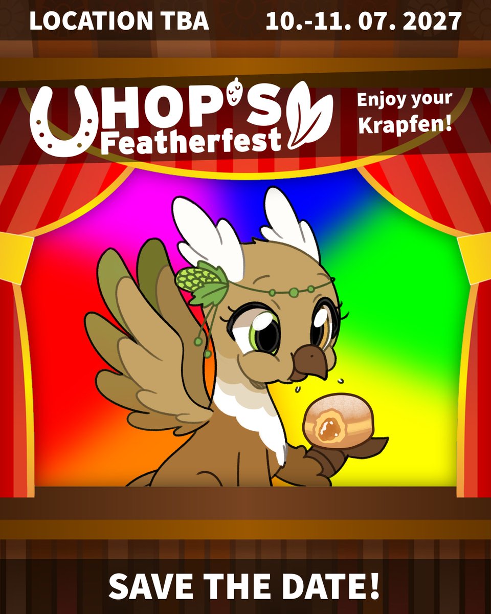 HopsFeatherfest's tweet image. Good news everyone!

On the 11.11. at 11:11 the Fasching begins - basically Austrian carnival season! And to celebrate this, we announce that there&apos;s only 20 months left until next Hop&apos;s Featherfest!

Save the date: 10.-11. 07. 2027