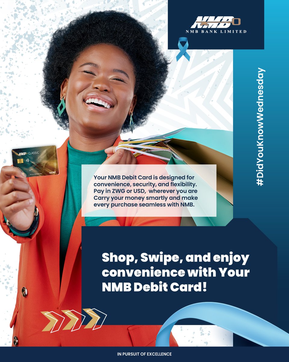 NMBBankZim's tweet image. #NMBDebitCard #CashlessSolutions #NMBBank #NMBBank #NMBConnect