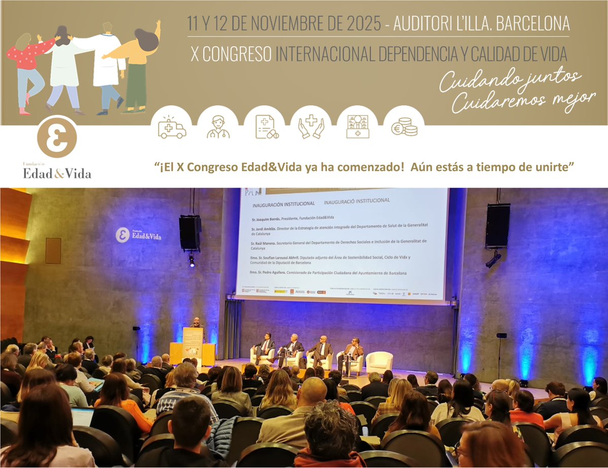 ¡Ya comenzó el #CongresoEdadYVida! 🩵
Tres días para compartir innovación, experiencias y futuro del cuidado.
Aún puedes unirte👉edad-vida.org/congreso2025/