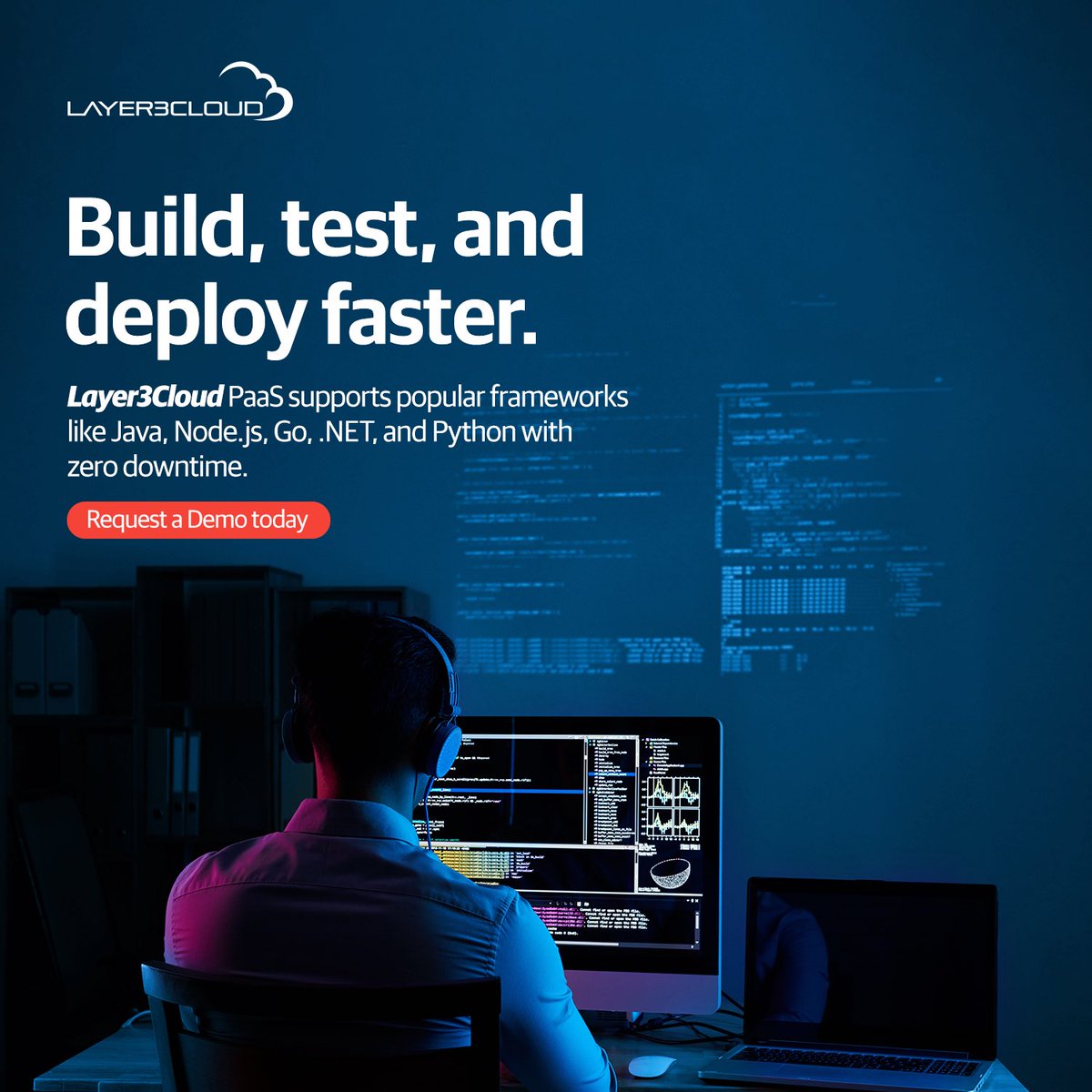 Layer3cloudN's tweet image. Your time matters. With Layer3Cloud PaaS, you can deploy code instantly using Java, Node.js, Go, .NET, and Python, without worrying about servers or downtime. Build more, wait less. Request a demo: layer3.cloud/contact