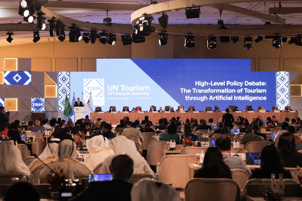 tzitzikostas's tweet photo. At the 26th General Assembly of the UN Tourism in Riyadh, I highlighted the importance of artificial intelligence in the tourism sector. 

Tourism is a window to the wider world. And today, AI is reshaping how we experience that world. In Europe, we see AI as a game-changer for smart and sustainable tourism. It can help manage visitor flows in real time, protect heritage sites, and reveal hidden treasures.

On the margins of the General Assembly, I had productive meetings with the new Secretary-General of UN Tourism @Shaikha__Nasser and ministers from across the Gulf, Europe, and beyond — to discuss how we can advance cooperation in tourism, investments, and sustainable mobility.

Our shared goal is to strengthen international cooperation on transport, mobility and tourism — building smarter, more sustainable, and better connected destinations for all.

#UNTourism #EUTourism