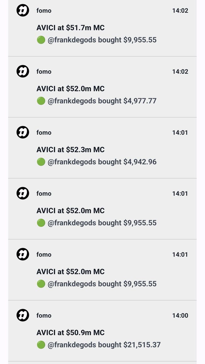 OnlyZen_PK's tweet photo. If ever you think what your favorite kol is buying rn then @ tryfomo app.

My notifications are now buzzing with @frankdegods buying coins notifications 😅 https://t.co/U1iRgWug32