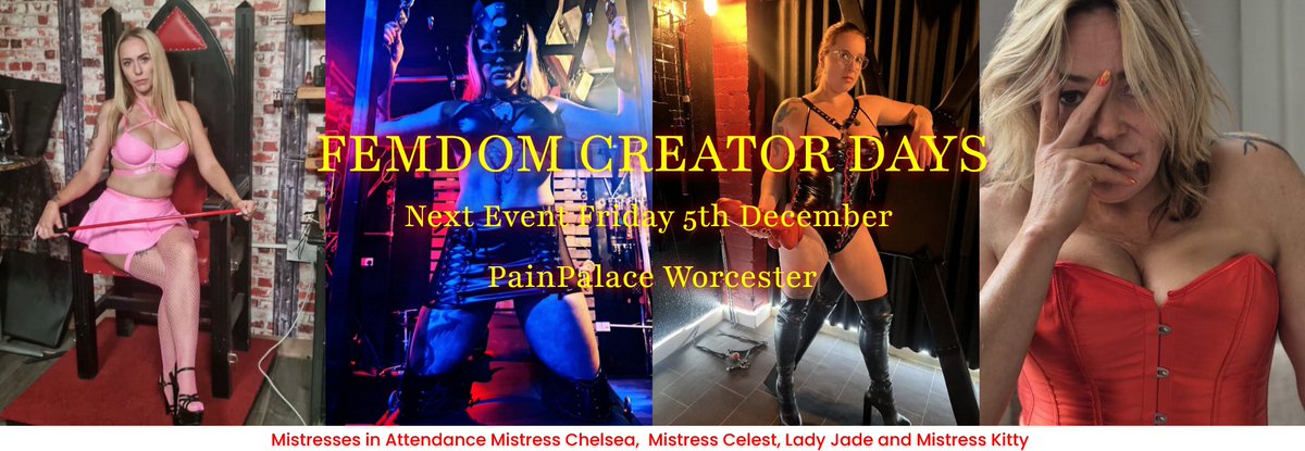 Our next event !! Friday 5th november ✨ At the <a href="/PainPalace/">Pain Palace Studios</a> The Cost to attend is £100 which includes snacks and drinks. If you need to wear a mask this is permitted. Apply now this will sell out !! femdomcreatordays.co.uk/Filming-Slaves/
