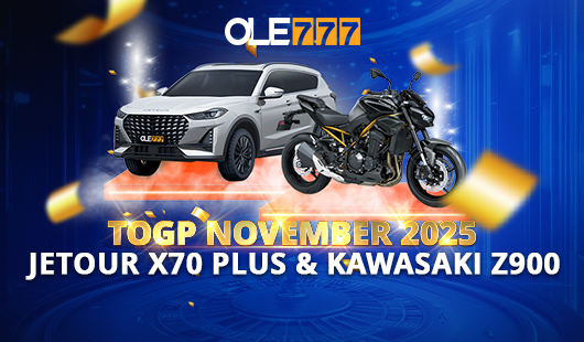 Olehub777's tweet photo. 🚗 TOGP NOVEMBER 2025: JETOUR X70 PLUS & KAWASAKI Z900! 🏍️
✨ Daftar sekarang, putar, dan raih kesempatan menang!
🔗 Registrasi mudah di: https://t.co/2mTW4EV3nq
💥Jangan sampai ketinggalan, jadilah pemenang berikutnya! 🏆
#OLE777 #TOGP #Jackpot #Pemenang #OLE777Indonesia https://t.co/biQ6c7nhhL