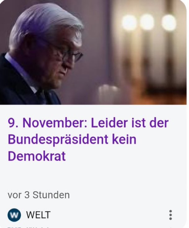 Hätte Steinmeier das über die Linken gesagt, hätten Poschardts Handlanger dass so bestimmt nicht geschrieben.