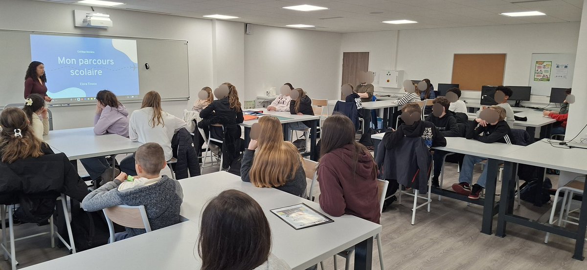 LEYS_Dimitri's tweet photo. Un grand MERCI à Élora Tinoco, ancienne élève du @clgMoliere, pour avoir présenté son brillant parcours, fruit d'un travail remarquable. Un Bac général avec mention, une réussite en CPGE, actuellement à l'École Nationale Supérieure de Chimie de Mulhouse pour devenir #ingenieure https://t.co/Tik0uLFAPv