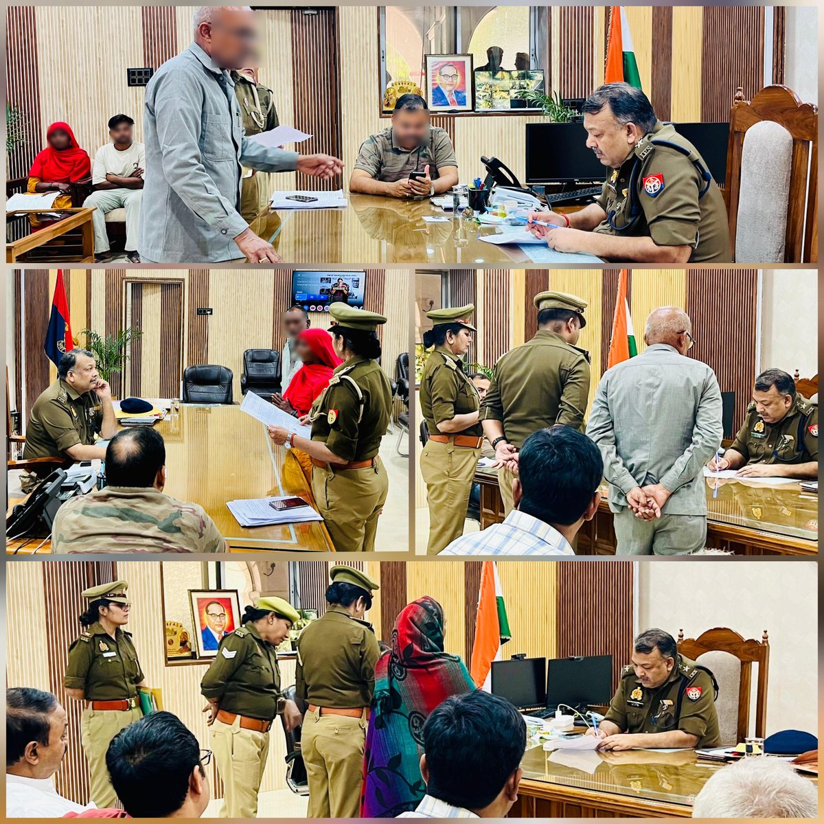 bahraichpolice's tweet image. #SPBahraich
@RNSingh99022816
द्वारा पुलिस कार्यालय में जनसुनवाई की गयी। इस दौरान पुलिस कार्यालय में आये फरियादियों की समस्याओं को सुना गया तथा उनकी समस्याओं के समयबद्ध व गुणवत्तापूर्ण निस्तारण हेतु सम्बन्धित को निर्देश दिए गए। #UPPolice