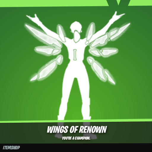 FireMonkey's tweet image. The Wings of Renown Emote is a new emote that allows you to show off your unlocked Blitz Royale Wing Tier when used and appears to be granted upon getting a win in Blitz Royale