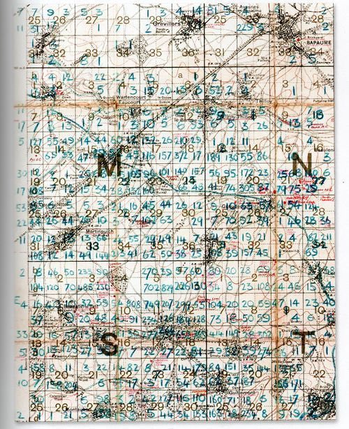 Each grid square on this map is a 500m x 500m area of the Somme battlefield (1916). The numbers in blue are the number of bodies found in that area. Look closely. 
 
They had dreams too and plans for the future. Think on them gently always - not just today.
 
#LestWeForget