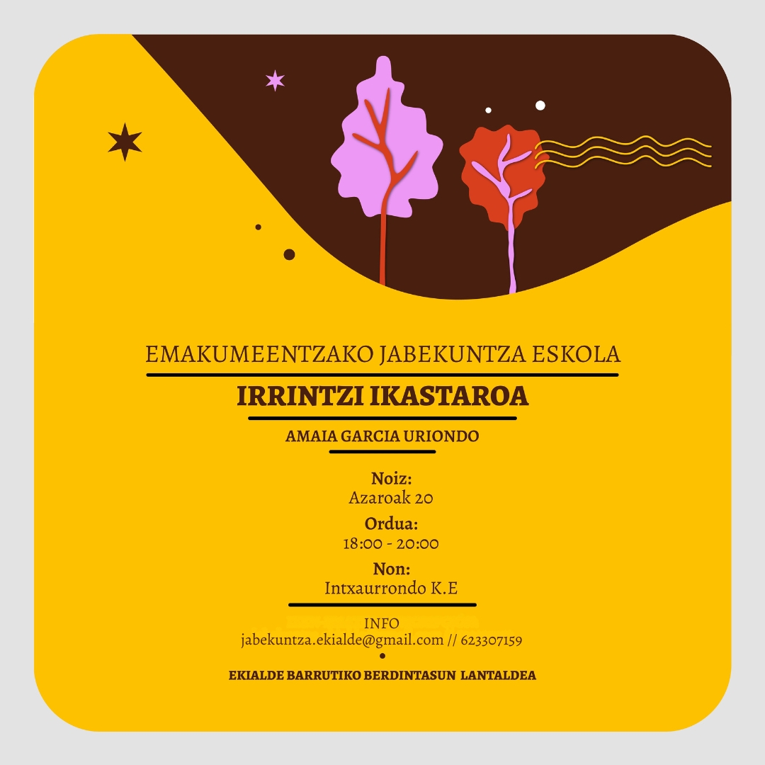 🗣️¿Te gustaría aprender a lanzar irrintzis? Apúntate al curso de Amaia Garcia Uriondo.

🗓️ 20 de noviembre
⏰ 18:00 - 20:00
📍 Casa de Cultura de Intxaurrondo
🗨️ Euskera
🔸Organiza: Grupo de Trabajo de Igualdad del Distrito Este
✍️ No es necesario inscribirse

<a href="/Ayto_SS/">Ayto San Sebastián</a>